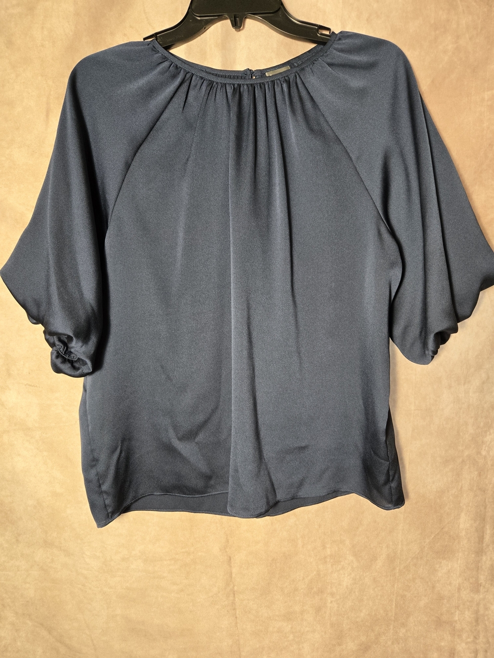 Women's Navy Blue Short Sleeve Blouse